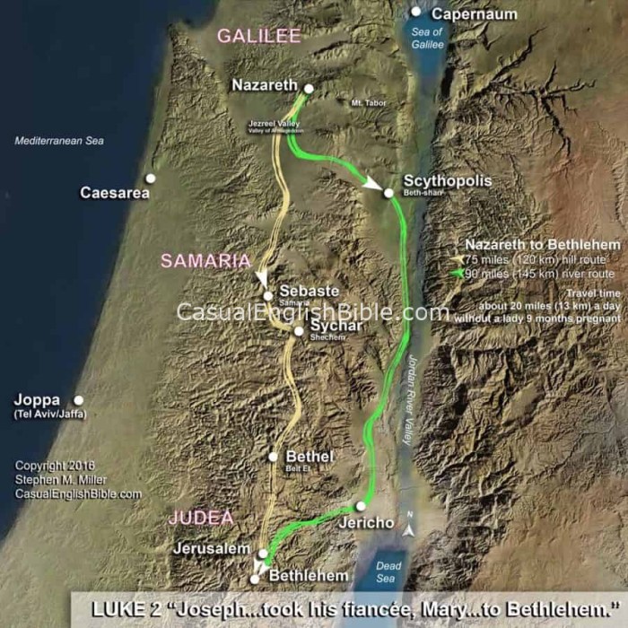 Map of bethlehem jerusalem and nazareth