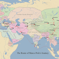 Expanse traveled by marco polo