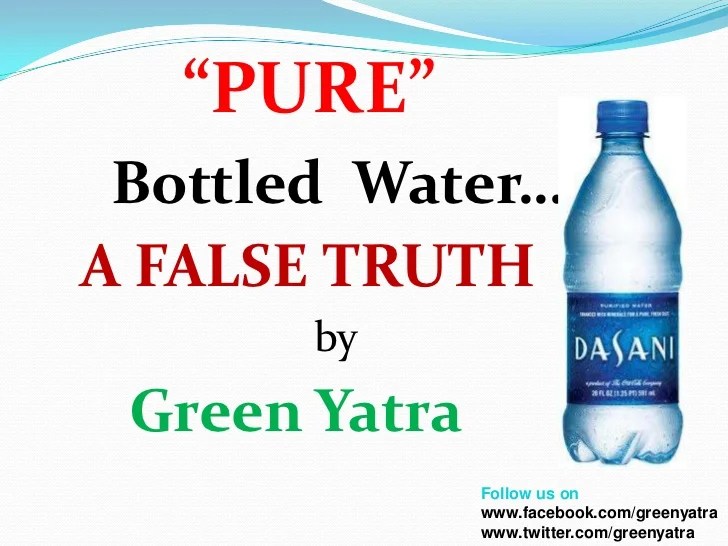 The truth behind bottled water answer key