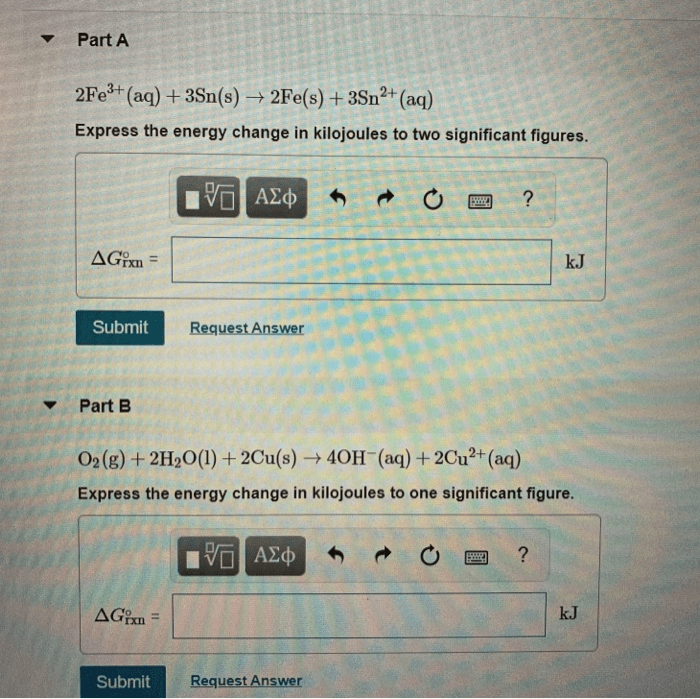 Use the tabulated half cell potentials to calculate